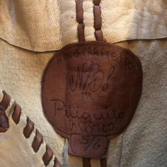 North Beach Leather Jacket, Vest, Pants 3 Piece Matching Set 70s Vintage Hippie - Picture 9 of 10